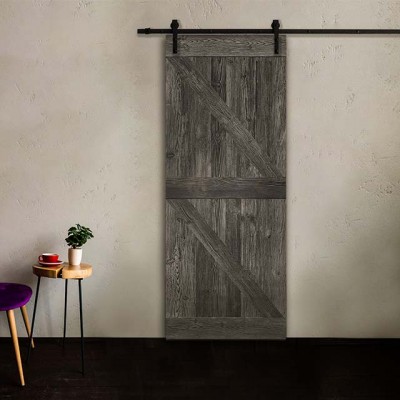 Panelled Wood Painted Stained Z Series Barn Door without Installation Hardware Kit