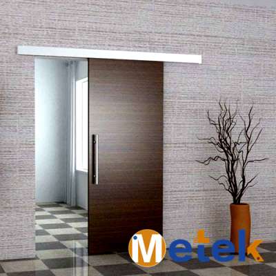 Barn Door Slab Barn Door Hardware Flat Aluminium Alloy Sliding Door System