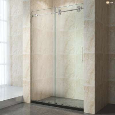 Glass stainless steel sliding shower door hardware