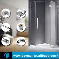 Tempered Fitting Automatic Sliding Rubber Stopper Glass Shower Door Price