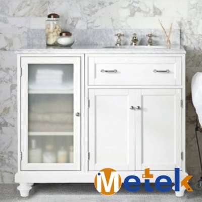 High quality solid wood and glass bathroom cabinet